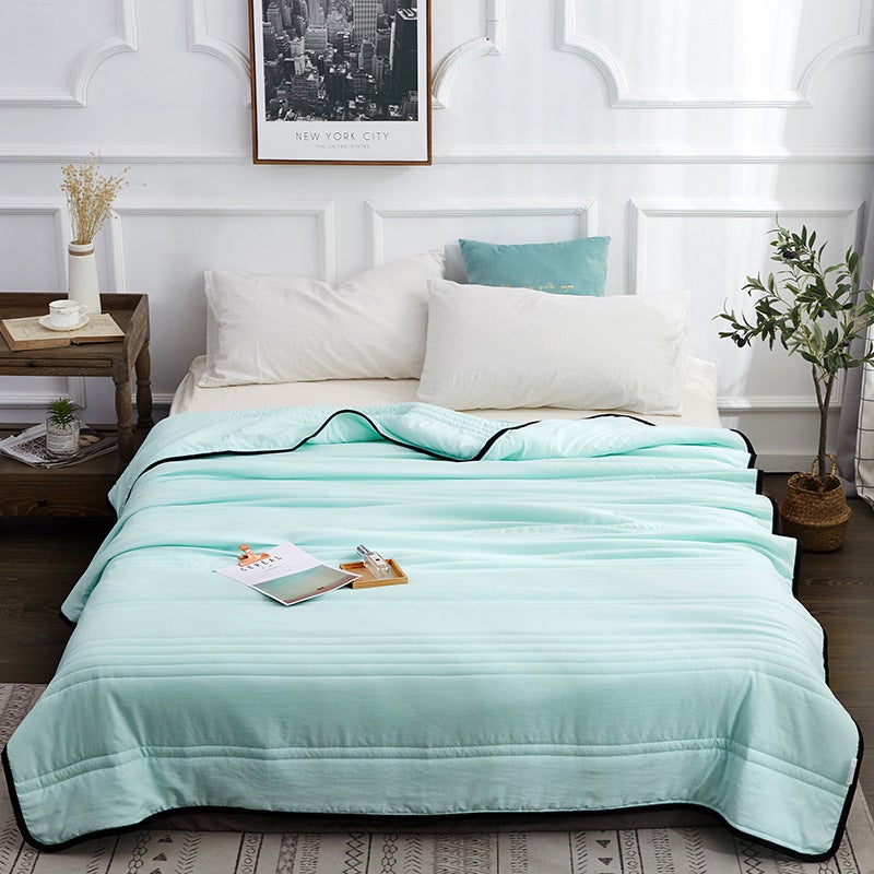 2025 Simple Gift Summer Cool Quilt Home Air-Conditioning Quilt Single Double Summer Quilt Solid Color Summer Quilt - Image 4